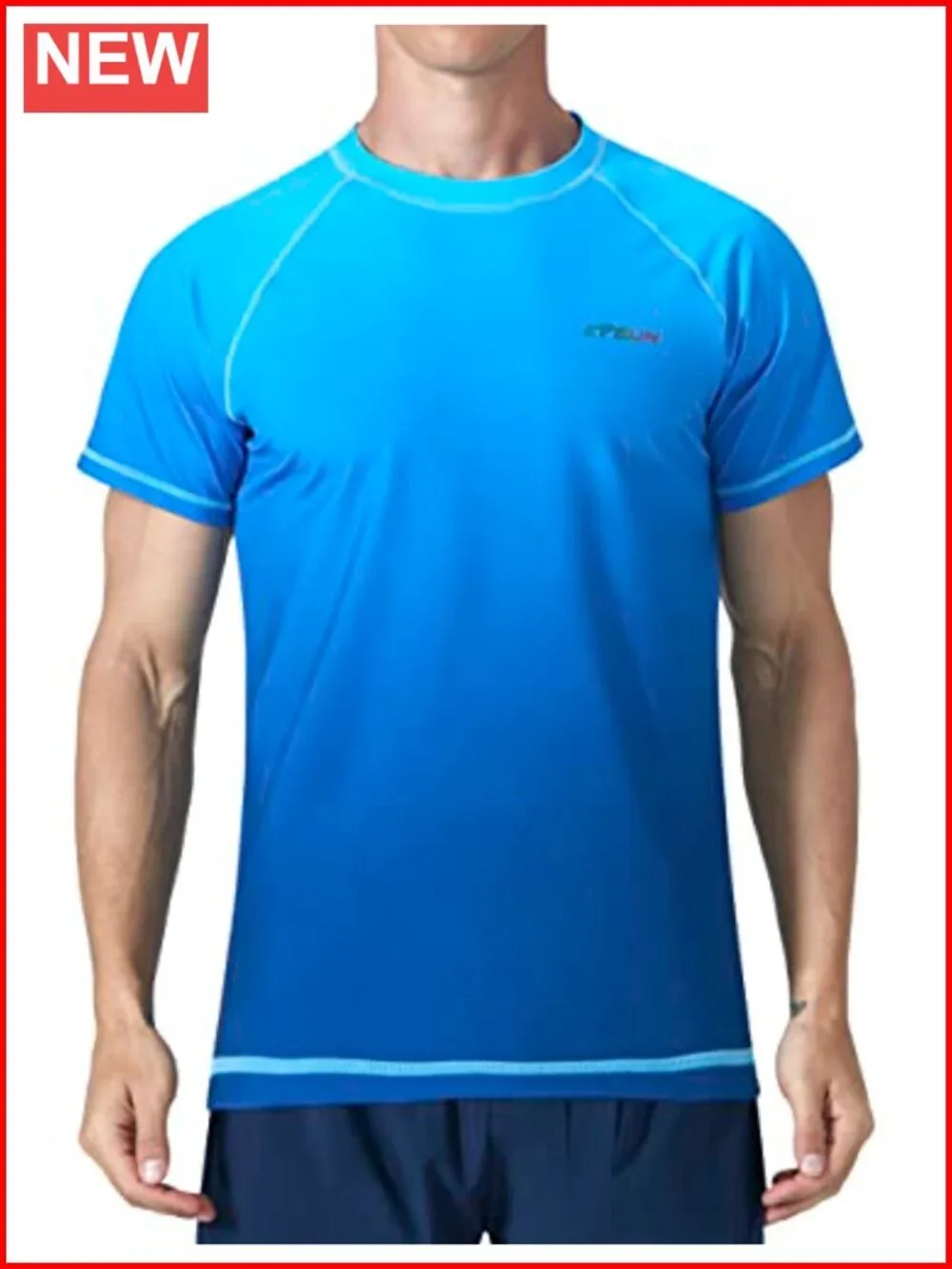 Men's UPF 50+ Rash Guard Swim Shirt Quick Dry 4-Way Stretch Shirt